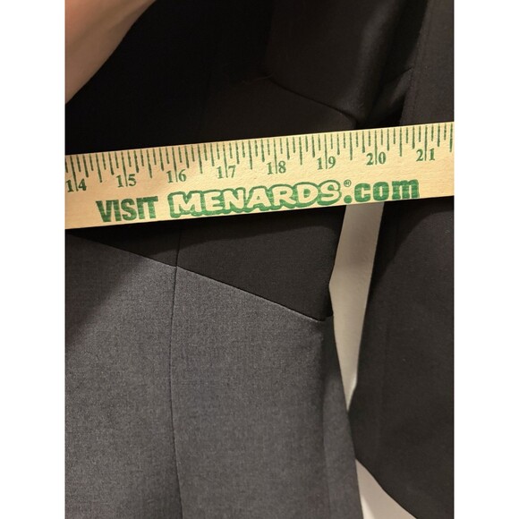 Calvin Klein Women's Long Blazer Over Coat Size 12 Colorblocked Open-Front NWT - Picture 9 of 10